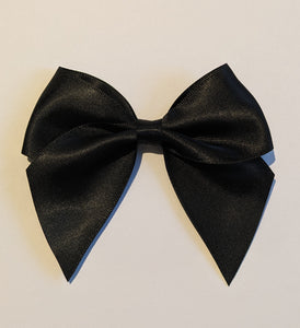 5 x 10cm Satin Bows Black