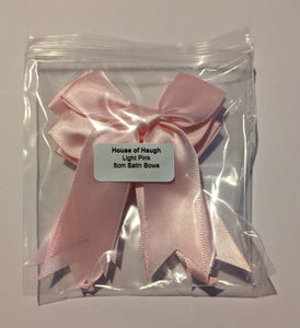 5 x 8cm Satin Bows Light Pink