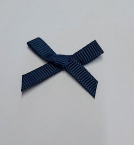 10 x DARK BLUE RIBBON BOW 3cm