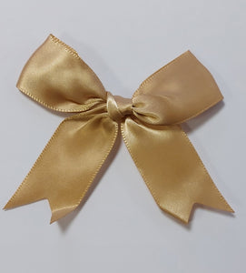 5 x 8cm LARGE SATIN BOW GOLD