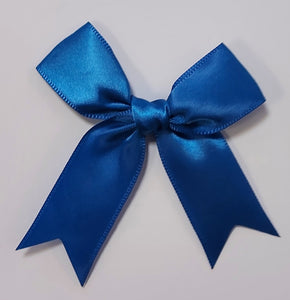 5 x 8cm  LARGE SATIN BOW BLUE