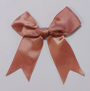 5 x 8cm LARGE SATIN BOW ROSE GOLD