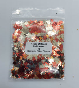 Cosmetic Grade Glitter Shapes 8g Fall Leaves