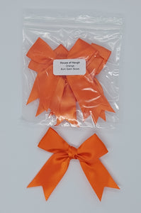 5 x 8cm Large Satin Bows Orange