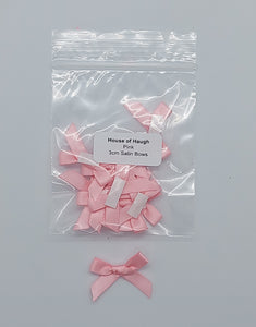 10 X 3cm Satin Bows Pink