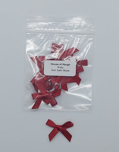 10 X 3cm Satin Bows Ruby