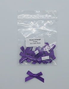 10 X 3cm Satin Bows Purple